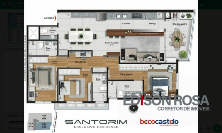 Imagem Apartamento com 3 Quartos à Venda, 112 m² em Estreito - Florianópolis Imagem Apartamento com 3 Quartos à Venda, 112 m² em Estreito - Florianópolis