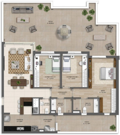 Imagem Apartamento com 3 Quartos à Venda, 113 m² em Três Figueiras - Porto Alegre Imagem Apartamento com 3 Quartos à Venda, 113 m² em Três Figueiras - Porto Alegre