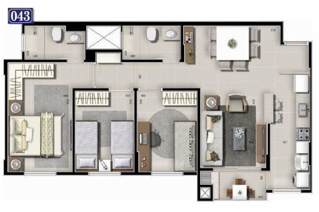Imagem Apartamento com 3 Quartos à Venda, 67 m² em Jardim América - Londrina Imagem Apartamento com 3 Quartos à Venda, 67 m² em Jardim América - Londrina