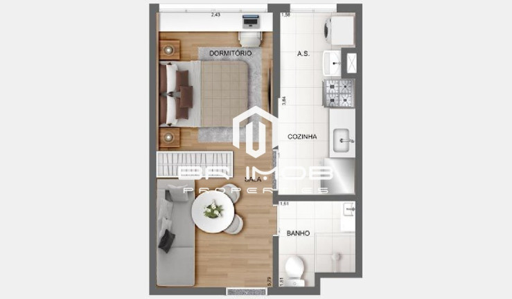 Imagem Imóvel com 1 Quarto à Venda, 26 m² em Brás - São Paulo