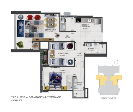 Imagem Apartamento com 2 Quartos à Venda, 66 m² em Predial - Torres