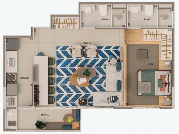 Apartamento com 2 Quartos à Venda, 52 m² em Bethaville I - Barueri