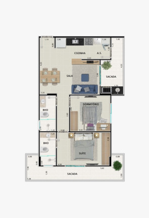 Imagem Apartamento com 1 Quarto à Venda, 40 m² em Guilhermina - Praia Grande Imagem Apartamento com 1 Quarto à Venda, 40 m² em Guilhermina - Praia Grande