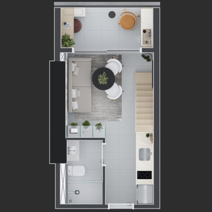 Imagem Apartamento com 1 Quarto à Venda, 37 m² em Centro - Curitiba
