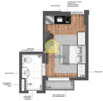 Imagem Studio com 1 Quarto à Venda, 25 m² em Vila Madalena - São Paulo Imagem Studio com 1 Quarto à Venda, 25 m² em Vila Madalena - São Paulo