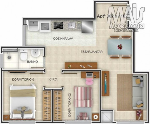 Imagem Apartamento com 2 Quartos à Venda, 51 m² em Centro - Novo Hamburgo