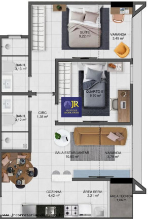 Imagem Imóvel com 2 Quartos à Venda, 64 m² em Praia De Itaparica - Vila Velha