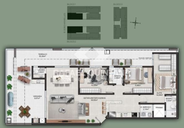Imagem Apartamento com 2 Quartos à Venda, 64 m² em Abraão - Florianópolis