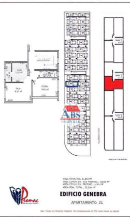 Imagem Apartamento com 1 Quarto à Venda, 34 m² em Vila Paulista - Cubatão