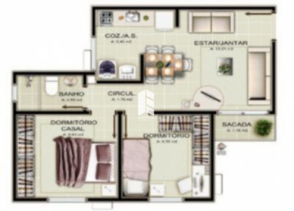 Imagem Apartamento com 2 Quartos à Venda, 57 m² em Nossa Senhora Medianeira - Santa Maria Imagem Apartamento com 2 Quartos à Venda, 57 m² em Nossa Senhora Medianeira - Santa Maria
