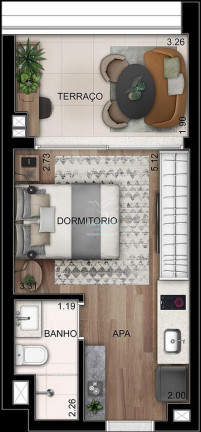 Imagem Studio com 1 Quarto à Venda, 28 m² em Perdizes - São Paulo