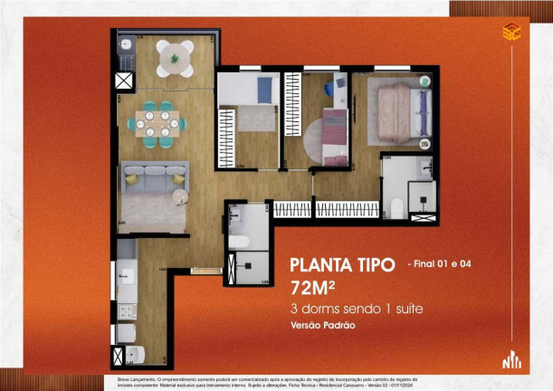 Imagem Apartamento com 2 Quartos à Venda, 72 m² em Campestre - Santo André