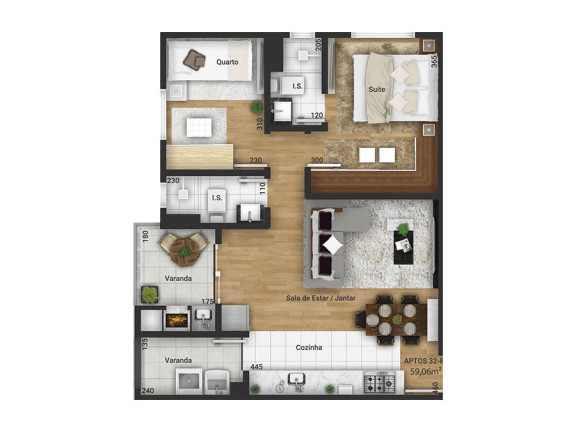Imagem Apartamento com 2 Quartos à Venda, 55 m² em Tingui - Curitiba