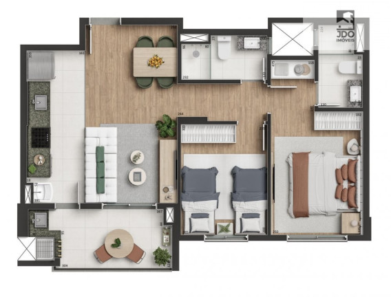 Imagem Apartamento com 2 Quartos à Venda, 58 m² em Campo Comprido - Curitiba Imagem Apartamento com 2 Quartos à Venda, 58 m² em Campo Comprido - Curitiba