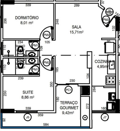 Imagem Apartamento com 2 Quartos à Venda, 63 m² em Caiçara - Praia Grande