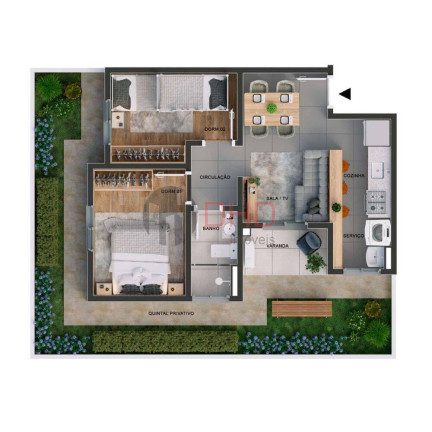 Imagem Apartamento com 2 Quartos à Venda, 43 m² em Caguassu - Sorocaba