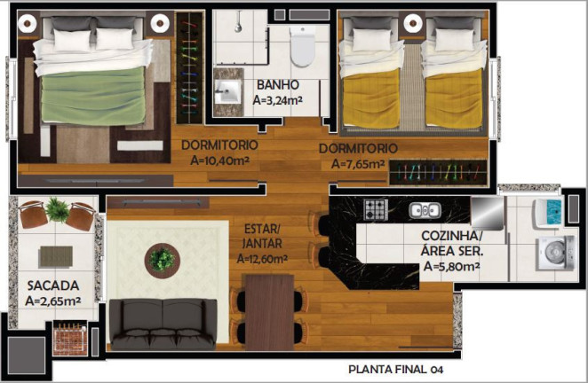 Imagem Apartamento com 2 Quartos à Venda, 51 m² em Esplanada - Caxias Do Sul Imagem Apartamento com 2 Quartos à Venda, 51 m² em Esplanada - Caxias Do Sul