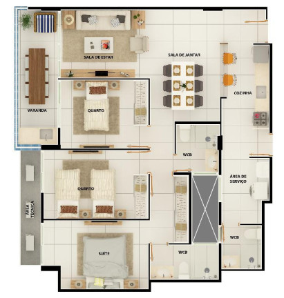 Imagem Apartamento com 2 Quartos à Venda, 84 m² em Camboinha - Cabedelo Imagem Apartamento com 2 Quartos à Venda, 84 m² em Camboinha - Cabedelo