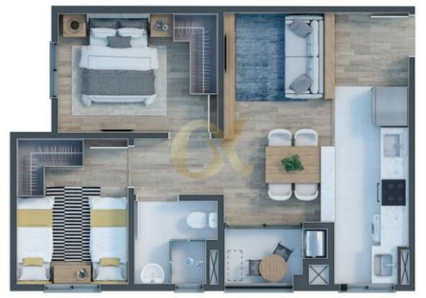Imagem Apartamento com 2 Quartos à Venda, 51 m² em Floresta - Joinville