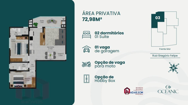 Imagem Imóvel com 2 Quartos à Venda, 72 m²