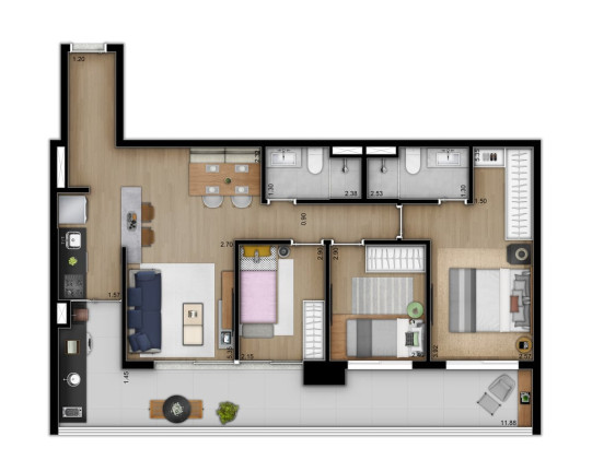 Imagem Apartamento com 3 Quartos à Venda, 94 m² em Brooklin Paulista - São Paulo