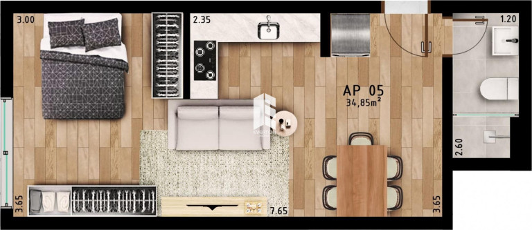 Imagem Imóvel com 1 Quarto à Venda, 34 m² em Camobi - Santa Maria Imagem Imóvel com 1 Quarto à Venda, 34 m² em Camobi - Santa Maria