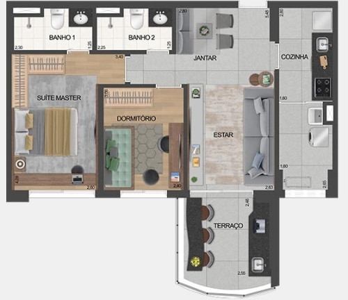 Imagem Apartamento à Venda, 30 m² em Brooklin Paulista - São Paulo Imagem Apartamento à Venda, 30 m² em Brooklin Paulista - São Paulo