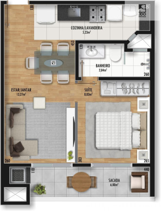 Imagem Apartamento com 1 Quarto à Venda, 40 m² em Rebouças - Curitiba Imagem Apartamento com 1 Quarto à Venda, 40 m² em Rebouças - Curitiba