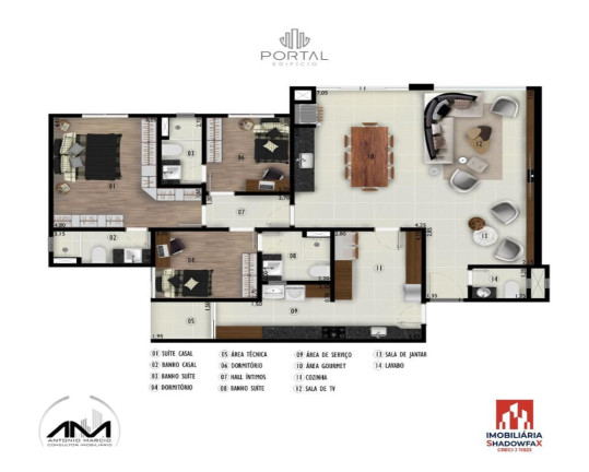 Imagem Apartamento com 3 Quartos à Venda, 138 m² em Edifício Portal Dourados - Dourados