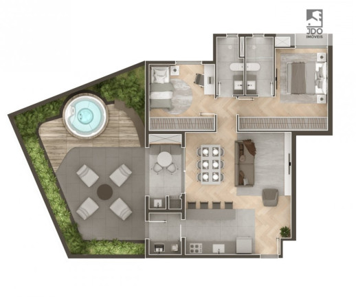 Imagem Apartamento com 2 Quartos à Venda, 113 m² em água Verde - Curitiba Imagem Apartamento com 2 Quartos à Venda, 113 m² em água Verde - Curitiba