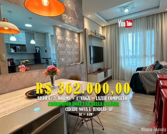 Imagem Apartamento com 2 Quartos à Venda, 44 m² em Cidade Nova - Jundiaí Imagem Apartamento com 2 Quartos à Venda, 44 m² em Cidade Nova - Jundiaí