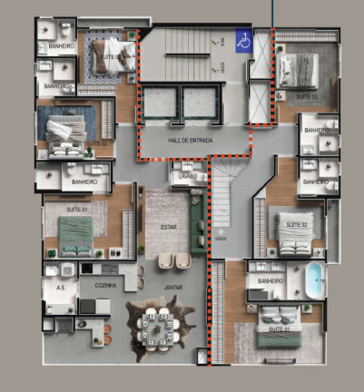 Imagem Imóvel com 4 Quartos à Venda, 161 m² em Meia Praia - Itapema Imagem Imóvel com 4 Quartos à Venda, 161 m² em Meia Praia - Itapema
