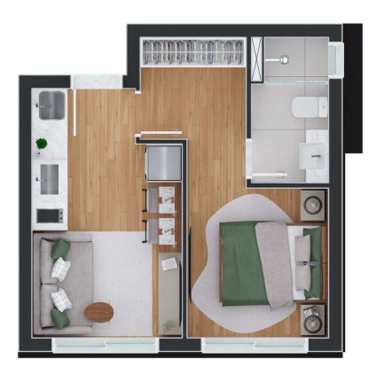 Imagem Imóvel com 1 Quarto à Venda, 25 m² em Rebouças - Curitiba Imagem Imóvel com 1 Quarto à Venda, 25 m² em Rebouças - Curitiba