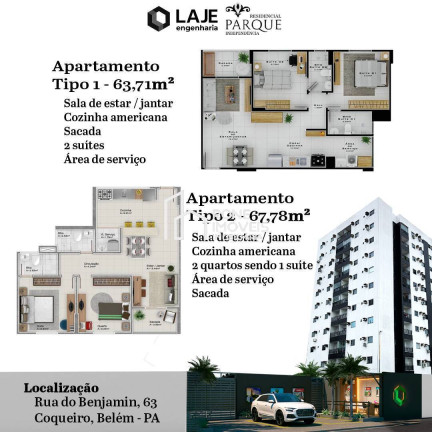 Imagem Apartamento com 2 Quartos à Venda, 63 m² em Cabanagem - Belém Imagem Apartamento com 2 Quartos à Venda, 63 m² em Cabanagem - Belém