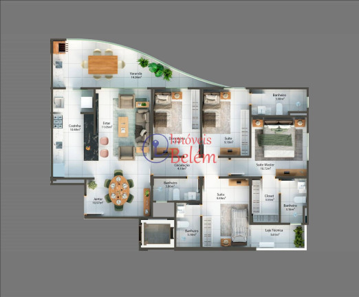 Imagem Apartamento com 3 Quartos à Venda, 99 m² em Jardim Marco Zero - Macapá Imagem Apartamento com 3 Quartos à Venda, 99 m² em Jardim Marco Zero - Macapá