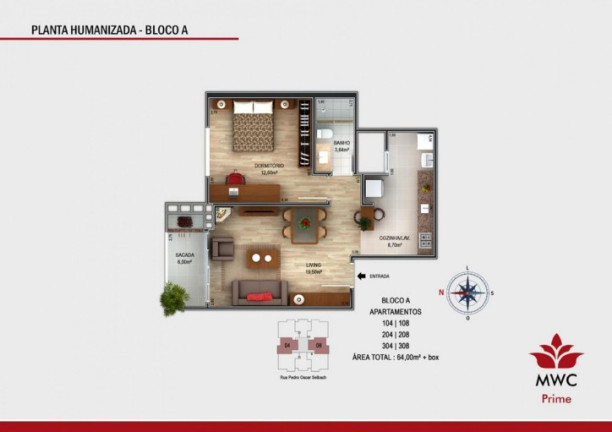 Imagem Apartamento com 1 Quarto à Venda, 57 m² em Centro - Canela Imagem Apartamento com 1 Quarto à Venda, 57 m² em Centro - Canela
