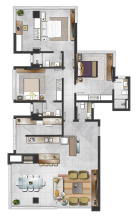 Imagem Apartamento com 3 Quartos à Venda, 135 m² em Predial - Torres