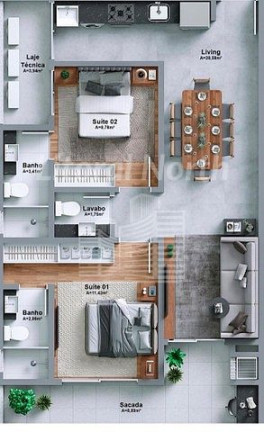 Imagem Apartamento com 3 Quartos à Venda, 80 m² em Centro - Itajaí