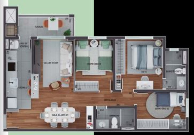 Imagem Apartamento com 2 Quartos à Venda, 59 m² em Tingui - Curitiba Imagem Apartamento com 2 Quartos à Venda, 59 m² em Tingui - Curitiba