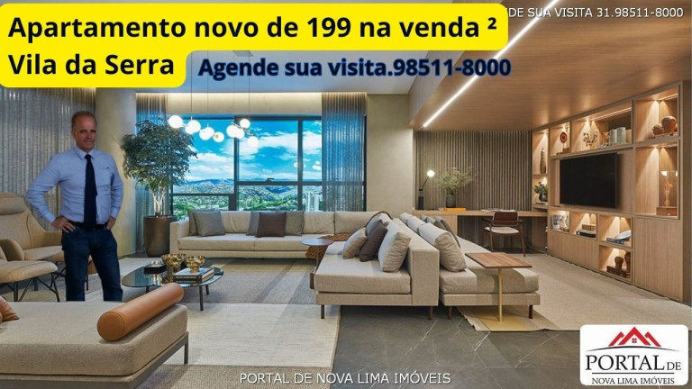 Apartamento com 4 Quartos à Venda, 199 m² em Vila Da Serra - Nova Lima