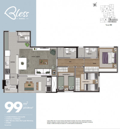 Imagem Apartamento com 3 Quartos à Venda, 107 m² em Cabral - Curitiba