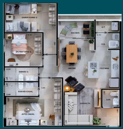 Imagem Apartamento com 3 Quartos à Venda, 92 m² em Vila Sinibaldi - São José Do Rio Preto