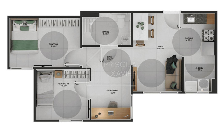 Imagem Apartamento com 2 Quartos à Venda, 42 m² em Aribiri - Vila Velha