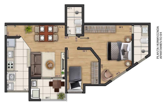 Imagem Apartamento com 2 Quartos à Venda, 74 m² em Parque Residencial Beira Rio - Guaratinguetá