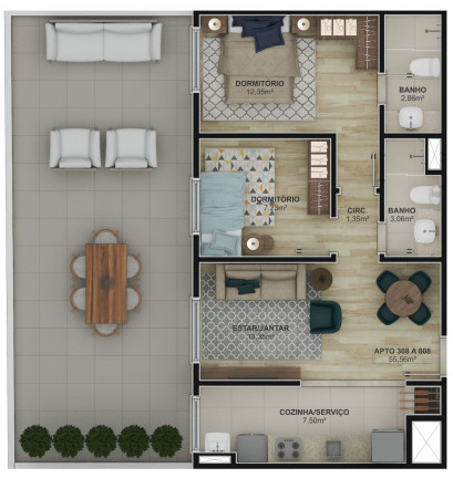 Imagem Apartamento com 2 Quartos à Venda, 58 m² em Centro - Novo Hamburgo Imagem Apartamento com 2 Quartos à Venda, 58 m² em Centro - Novo Hamburgo