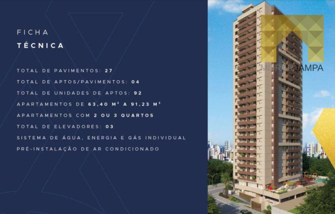 Imagem Apartamento com 3 Quartos à Venda, 88 m² em Manaíra - João Pessoa Imagem Apartamento com 3 Quartos à Venda, 88 m² em Manaíra - João Pessoa