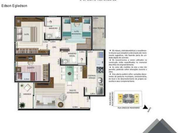 Imagem Apartamento com 3 Quartos à Venda, 100 m² em Horto - Teresina Imagem Apartamento com 3 Quartos à Venda, 100 m² em Horto - Teresina