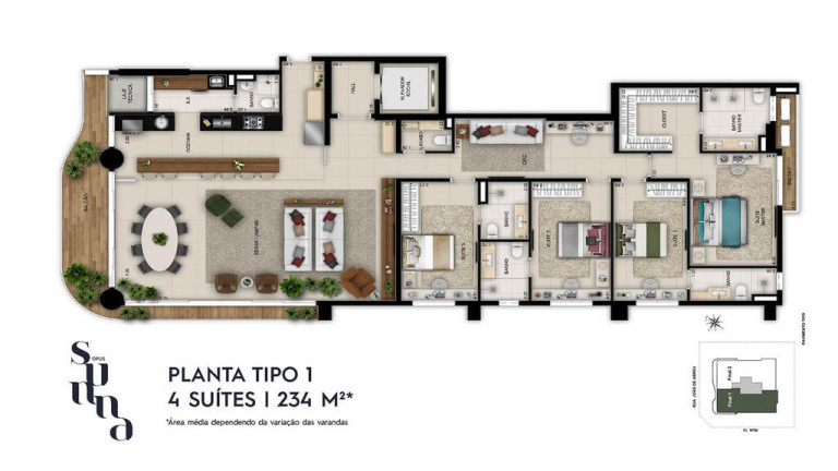 Imagem Apartamento com 4 Quartos à Venda, 235 m² em Setor Oeste - Goiânia Imagem Apartamento com 4 Quartos à Venda, 235 m² em Setor Oeste - Goiânia