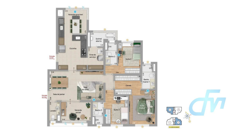 Imagem Apartamento com 3 Quartos à Venda, 131 m² em Nova Mogilar - Mogi Das Cruzes Imagem Apartamento com 3 Quartos à Venda, 131 m² em Nova Mogilar - Mogi Das Cruzes
