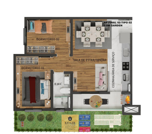 Imagem Apartamento com 2 Quartos à Venda, 50 m² em Polo Centro - Foz Do Iguaçu